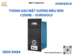 Thùng gạo mặt gương màu đen C260BL – Eurogold